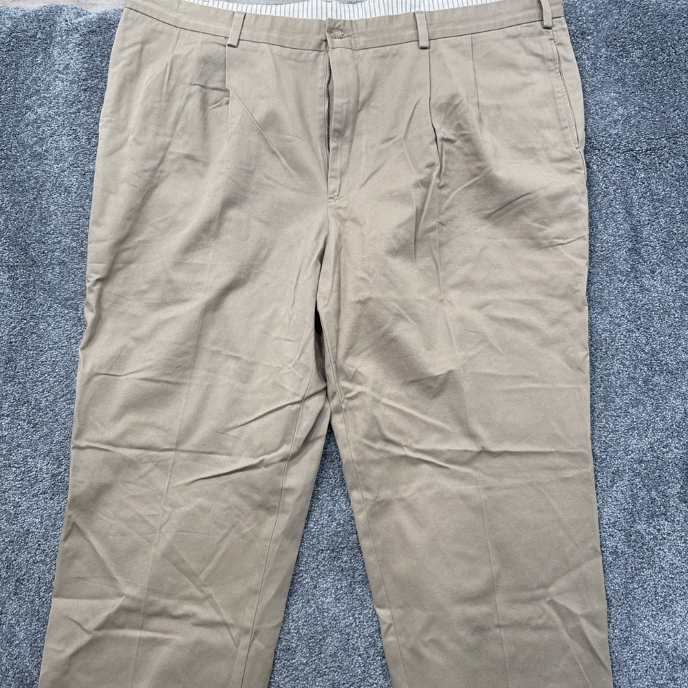 Mens 48 Bills Khakis M2P-BKVT Pants Made in USA Tan British Khaki Pleated Tan